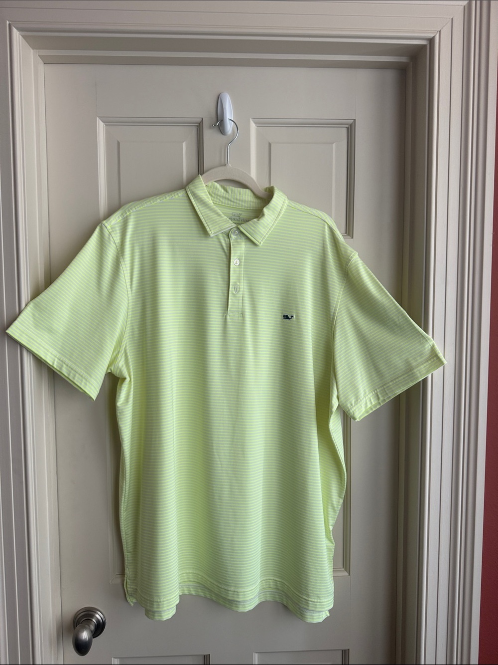 Vineyard Vines Men's Pale Yellow Striped Polo